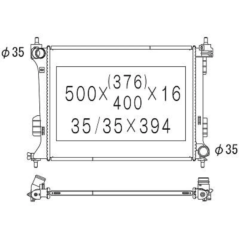 Image of Engine radiator DIEDERICHS DCM3725