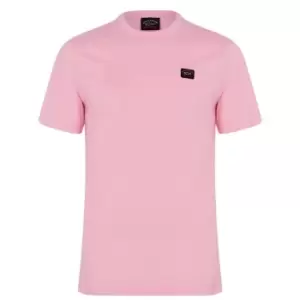 image of Paul And Shark Basic Crew Neck T Shirt - Pink