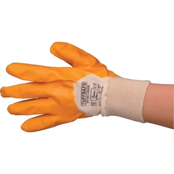 Image of Light Weight 3/4 Coated Yellow Gloves - Size 9