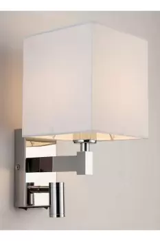 Wall Light with switches Adjustable LED Reading Light Square Shade