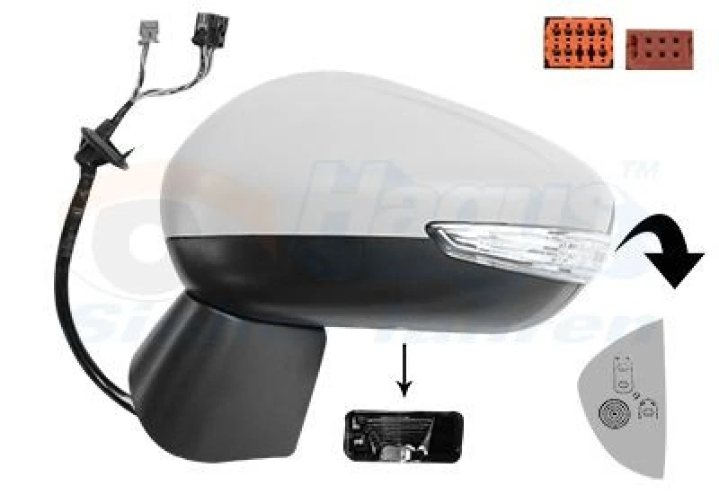 Image of VAN WEZEL Wing mirror VAN WEZEL 0949827