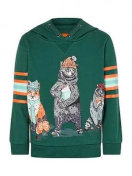 Monsoon Boys Animal Hoody - Green