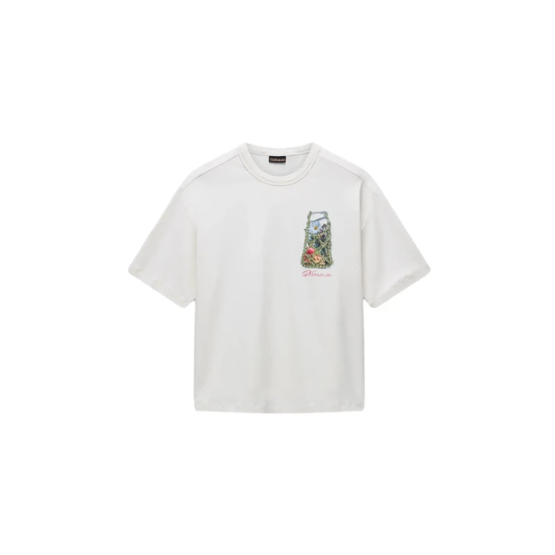 Image of Womens T-Shirt Napapijri Abbe Blanc Female XS