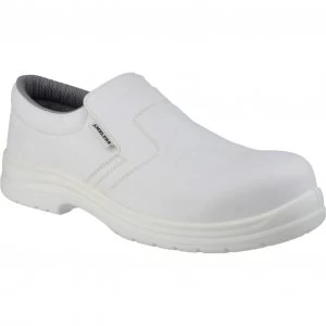 Image of Amblers Safety FS510 Metal-Free Water-Resistant Slip On Safety Shoe White Size 10