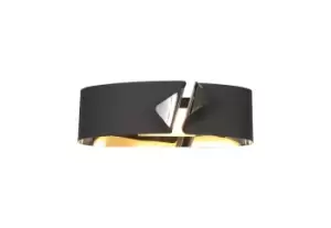 Image of Wall Lamp, 1 x 10W LED, 3000K, 700lm, Sand Anthracite, Polished Chrome
