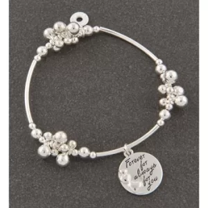 Image of Bead Cluster Silver Plated Bracelet For You