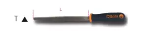 Image of Beta Tools 1719BMX6/T Smooth Triangular File with Handle 150mm 017190024