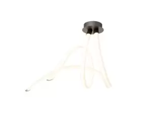 Image of Armonia Semi Flush Ceiling Spiral, Dimmable, 60W LED, 3000K, 4500lm, Titanium, Frosted Acrylic
