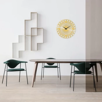 Image of Metal Wall Clock 30 - Gold Gold Decorative Metal Wall Clock