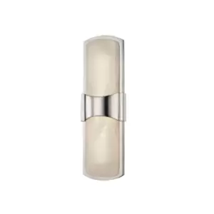 image of Valencia LED Wall Sconce Polished Nickel, Alabaster, 3000K