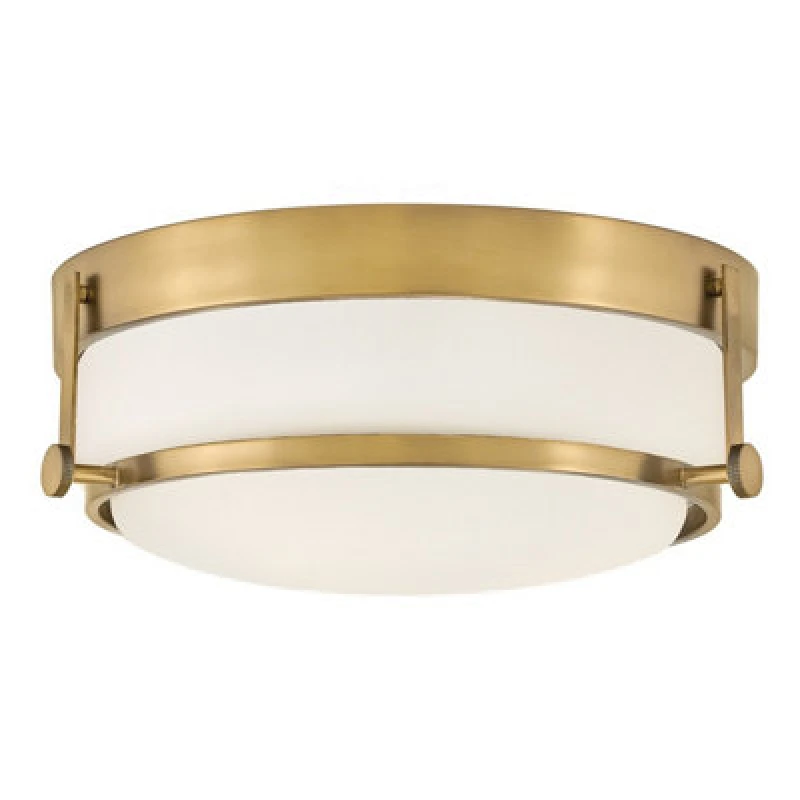 Image of Luminosa Lighting Elstead Harper 3 Light Batten, Heritage Brass