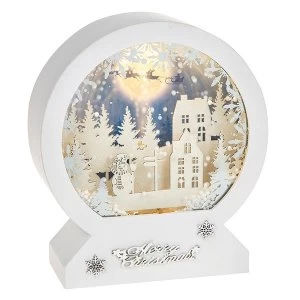 image of Snowtime Musical Dome White Xmas Ornament