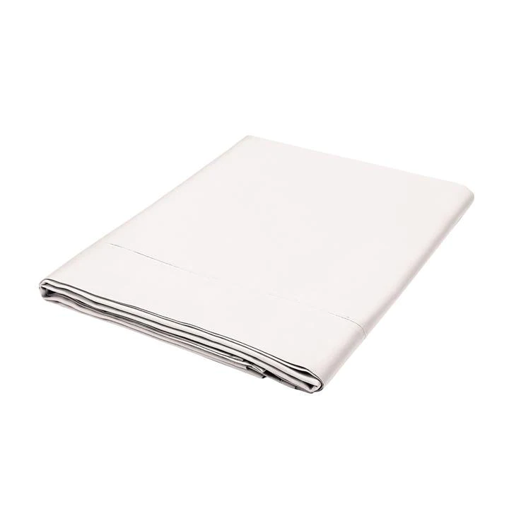 Image of Bedeck of Belfast Off White Egyptian Cotton Sateen 1000 Thread Count Fine Linens Komoro' Flat Sheet - king