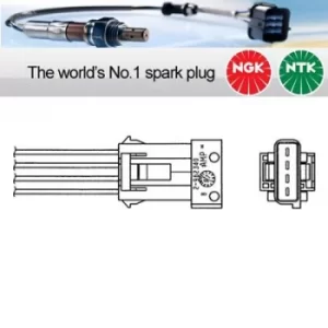 Image of 1x NGK Lambda NTK Oxygen 02 Lambda Sensor OZA707-EE2 (96324)
