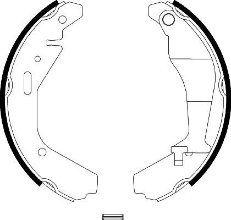 Image of HELLA Brake Shoe Set HELLA 8DB 355 002-951