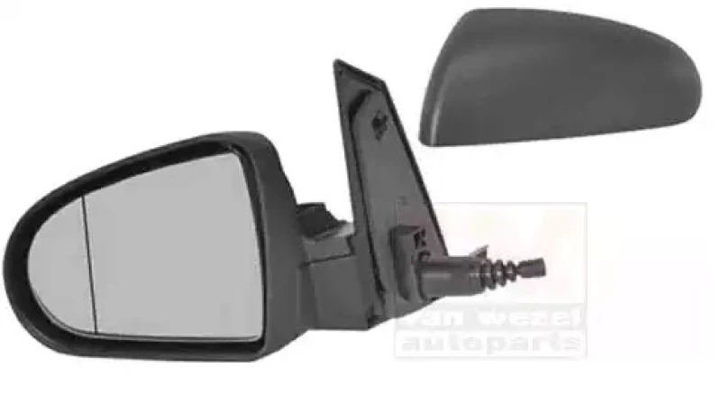 Image of VAN WEZEL 3235803 Wing mirror * HAGUS * Left, Control: cable pull, primed Outside Mirror (50)