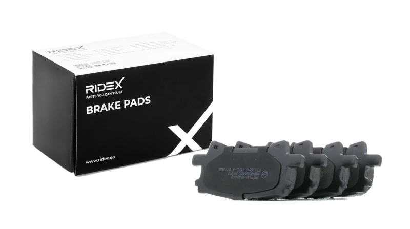 Image of RIDEX 402B0515 Brake pad set Rear Axle, not prepared for wear warning indicator Brake Pad Set,disc brake (402)