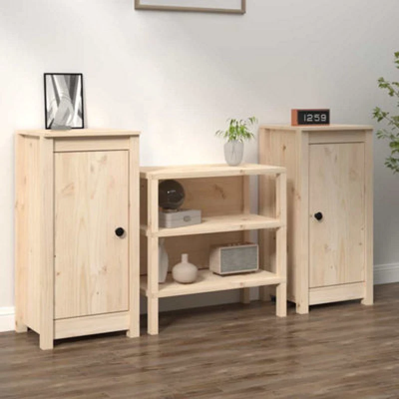Image of VIDAXL Sideboards 2 pcs 39x35x80cm Solid Wood Pine Vidaxl 8720286922163