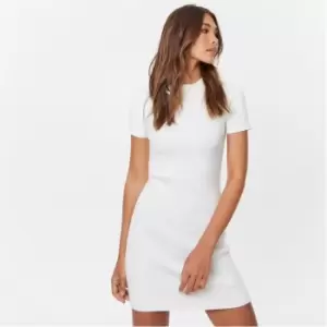 Jack Wills Ribbed Mini Dress - White