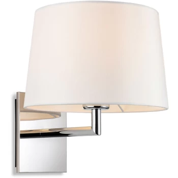 image of Firstlight - Grand Wall Lamp Chrome with Round Tapered Cream Shade