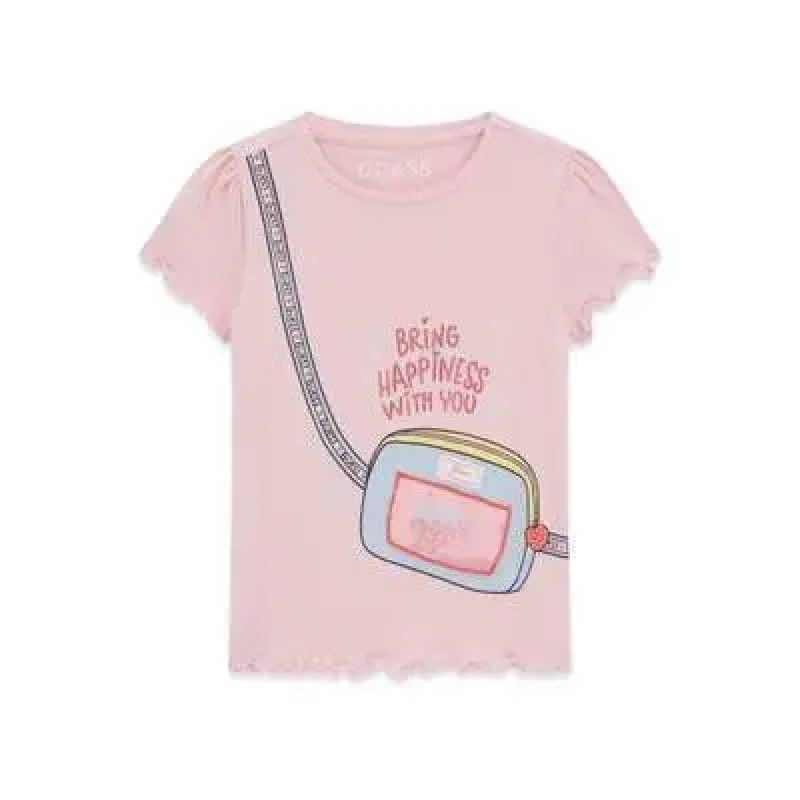 Image of Guess Baby's T-Shirt Guess Rose Female 6/9 mois