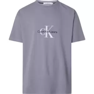 Image of Calvin Klein Jeans Monologo Ottoman Rib Tee - Grey