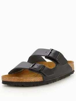 Image of Birkenstock Arizona Narrow Two Strap Slide Sandal - Black, Size 5, Women