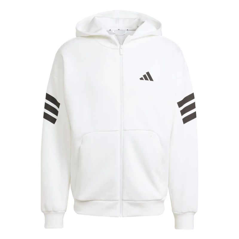 Image of Adidas Full zip hoodie adidas Future Icons 3 stripes Blanc Male S