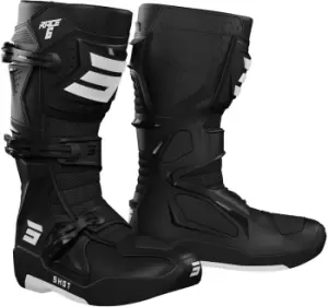 Image of Shot Race 6 Motocross Boots, black-white, Size 47, black-white, Size 47