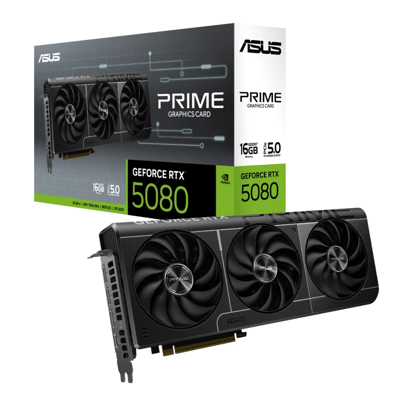 Image of ASUS PRIME NVIDIA GeForce RTX 5080 16GB GDDR7 Graphics Card - 90YV0LX1-M0NA00