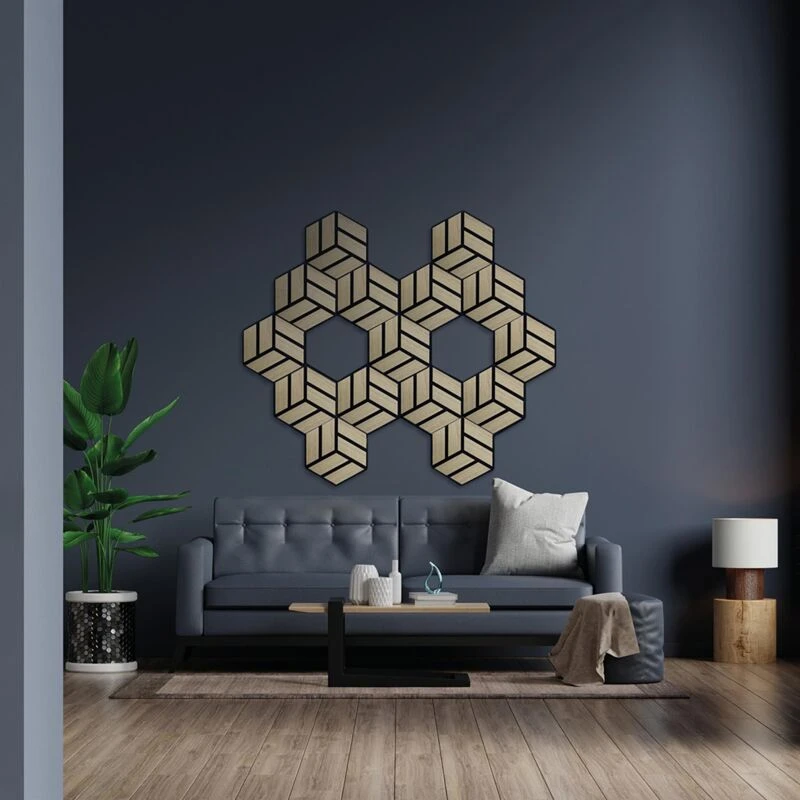 Image of Kraus Kraus Acoustic Light Oak Hex Wall Panel