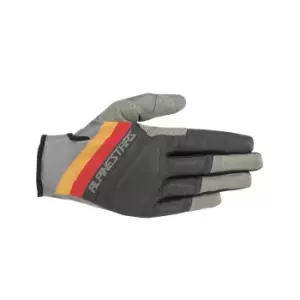 image of Alpinestars Aspen Pro Mountain Bike Gloves in Mid Grey Ochre