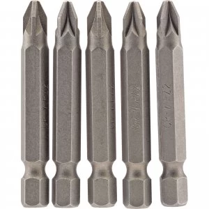 image of Draper Pozi Screwdriver Bit PZ2 50mm Pack of 5