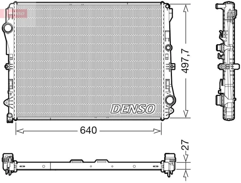 Image of DENSO Engine radiator DENSO DRM17116