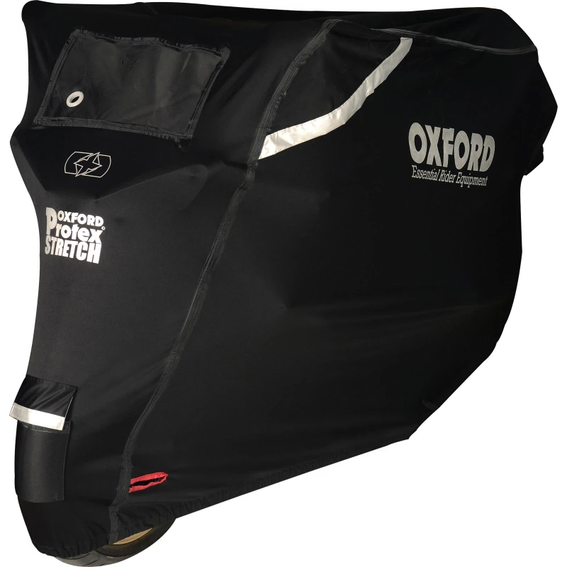 Image of Oxford Protex Stretch Outdoor, motorbike cover , color: Black/Grey , size: M