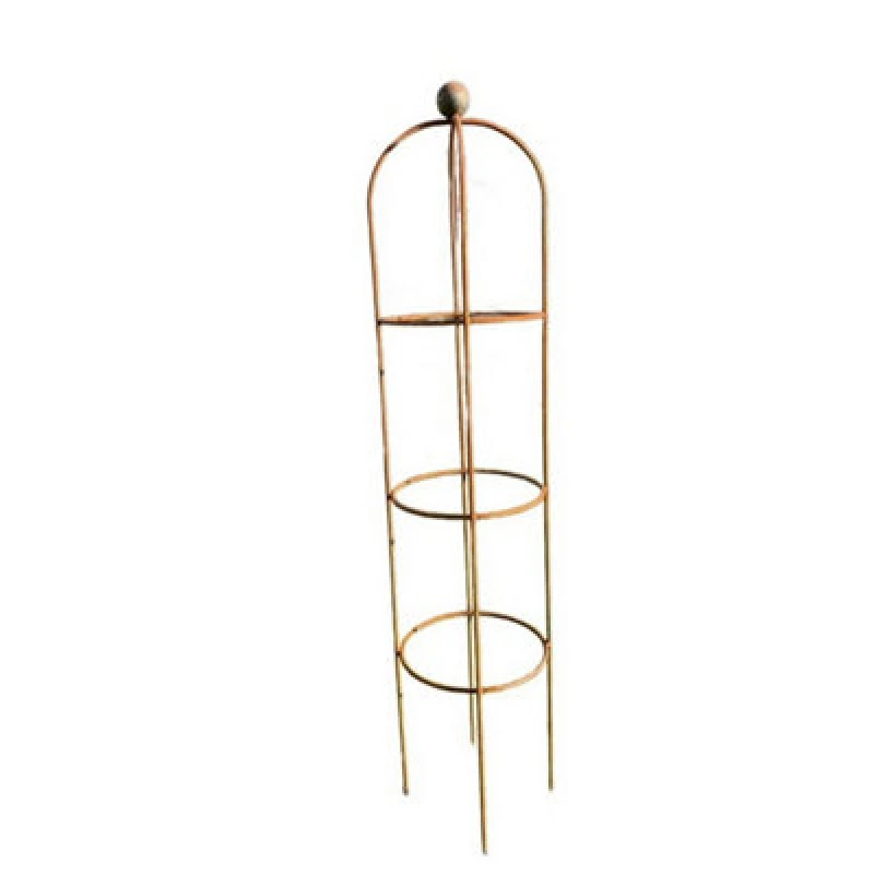 Image of Poppy Forge Chelsea Range 6 Feet Round Top Obelisk - L43.2 X W43.2 X H190.5cm - Bare Metal/ready To Rust
