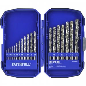 Image of Faithfull 19 Piece HSS Drill Set