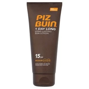 Piz Buin 1 Day Long Lasting Sun Lotion SPF15 Medium 100ml