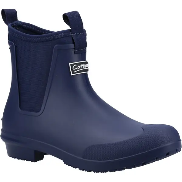 Image of Cotswold Womens Grosvenor Short Neoprene Wellies Chelsea Ankle Boots - UK 8 Blue female GDE2711NVY8