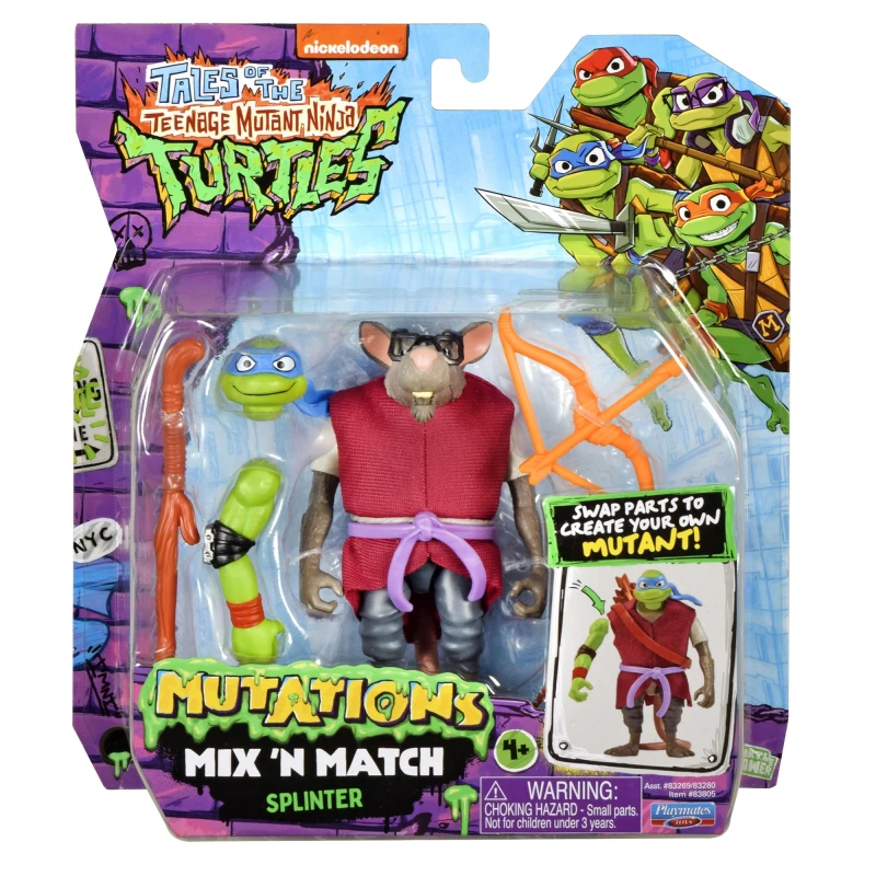 Image of Teenage Mutant Ninja Turtles Mutations Mix & Match 4.5-Inch Splinter Figure