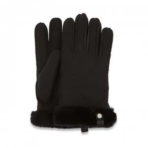 Image of Ugg Shorty Trim Gloves - Black BLK