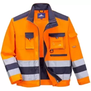Image of Portwest - TX50ONRL - sz L Lille Hi-Vis Jacket - Orange/Navy - Orange/Navy