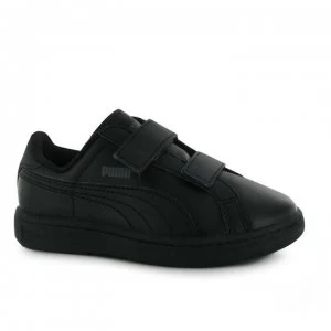 image of Puma Smash Childrens Trainers - Black/Grey