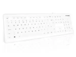 image of Accuratus Accumed Value keyboard USB QWERTY UK International White