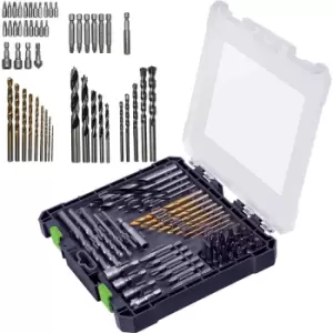 image of Mylek 50 Piece Drill Bit And Screwdriver Accessory Set With Storage Case