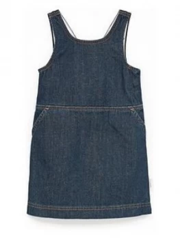 Image of White Stuff Girls Camille Denim Pinafore Dress - Mid Denim, Mid Denim, Size 3-4 Years, Women