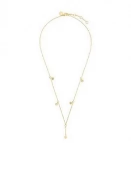 image of Accessorize Z Station Hammered Disc Collar Necklace - Gold