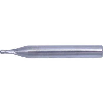 Image of 6.00MM Carbide 2 Flute Plain Shank Short Series Ball Nosed Slot Drills - Uncoated