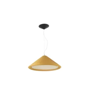 Image of Hue 3 Light Small Dome Ceiling Pendant Yellow, E27