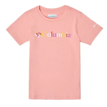 image of Columbia SWEET PINES GRAPHIC Girls Childrens T shirt in Pink - Sizes 8 years,10 years,12 years,14 years,6 years,4 years